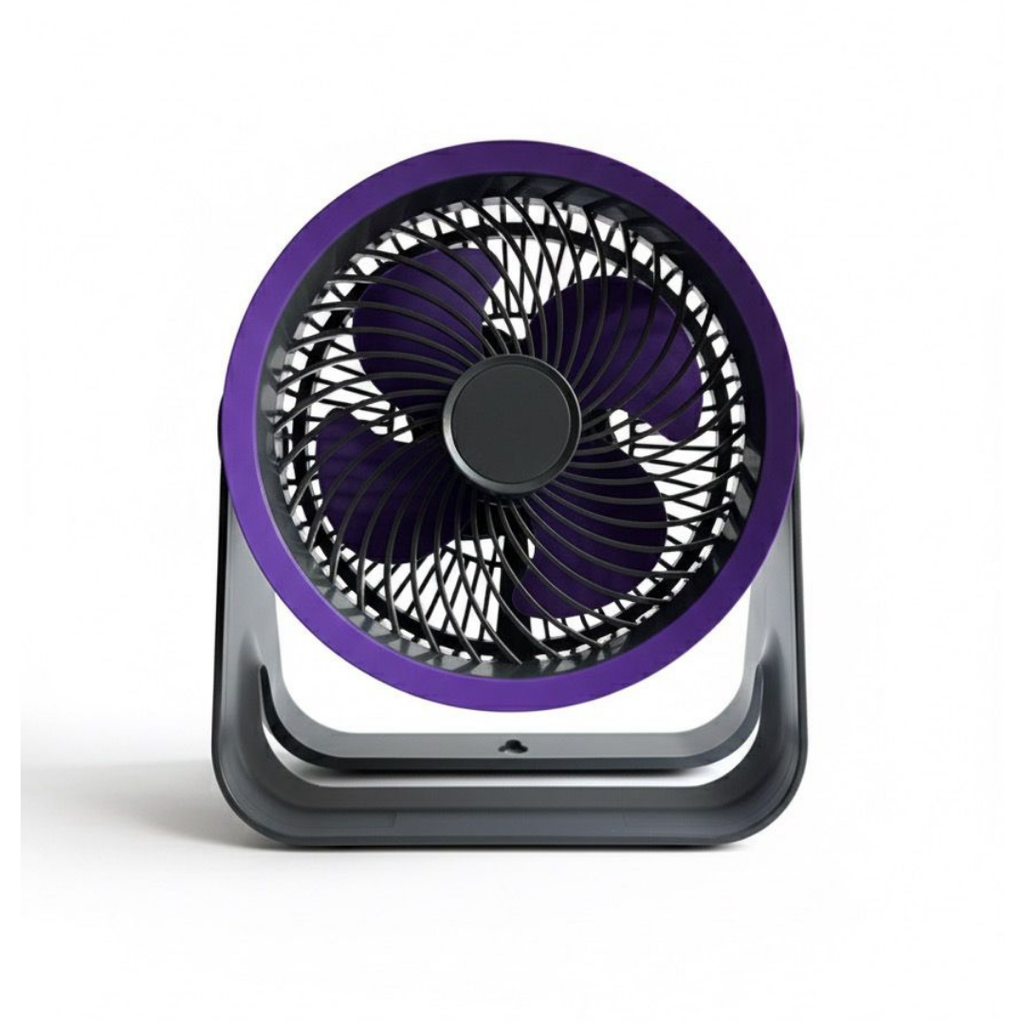 Ventilador de Mesa portátil 4 niveles con carga USB,Luz interna y movimiento 360°